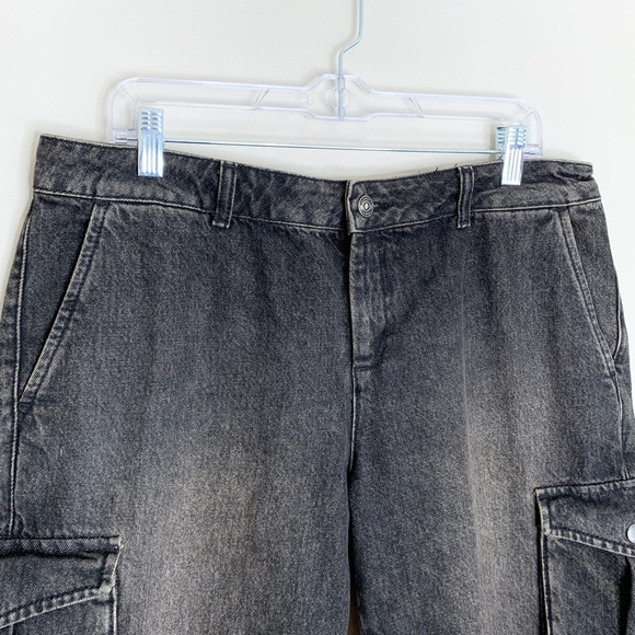 Miaou Dune Denim Cargo Shorts (Sz L) Low Rise Ochre Brown - Picture 7 of 16